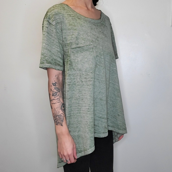 Project Social T shirt short sleeve distress green - Picture 3 of 4